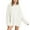 White, variant on Womens Plus Size Sweater Casual Solid Color Pullover Soft Comfortable Knit Top Everyday Wear Fall Winter Soft Warm Outfit