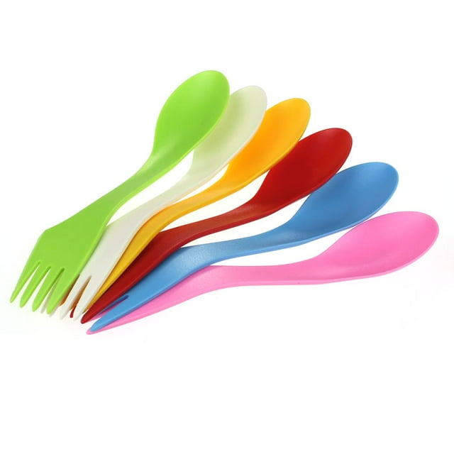 PVCS 6x Cuillère Fourchette Couteau Camping Randonnée Ustensiles Combo Spork Voyage Couverts