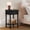 Black, variant on HLR 26"H Modern Nightstand with Drawer, Minimal Assembly Wood End Table for Bedroom, Blue