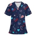 thumbnail image 1 of DPTALR Blouse d'Uniforme de Travail Décontractée Aguichant d'Été à Manches Courtes Col en V pour Femmes, 1 of 2