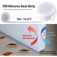 thumbnail image 2 of Adhesive Door Bottom, 5M x 3.5CM Soft Silicone Adhesive Sealing Strip Waterproof Noise Insulation for Door Window Anti Mouse Ant Cockroach Insects (Transparent),Versailles, 2 of 5