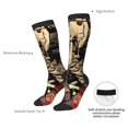 thumbnail image 4 of KLL Gothic Eastern Floral Skull Print Cool Socks Men's Women's Crew Socks Funny Crazy Novelty Stockings, 4 of 6