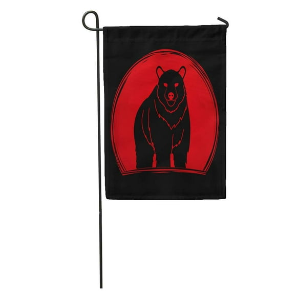 POGLIP Alaska Bear Standing Designed on Sunlight Graphic Angry Arctic Beast Garden Flag Decorative Flag House Banner 28x40 inch