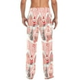thumbnail image 4 of FORMRS Mens Pajama Pants with Pockets Sleepwear Lounge Bottoms Sizes S-2XL, Light Pink Gingerbread Houses, 4 of 7