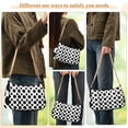 thumbnail image 5 of Womens Chain Shoulder Bag Black Polka Dots on White Classic Tote Handbags Fashion Clutch Hobo Purse with Zipper for Travel Casual, 5 of 7
