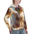 thumbnail image 6 of Picia Rainbow English Cocker Spaniel Pattern Casual Women's Hoodie, Hooded Sweatshirt with Kangaroo Pocket, Comfortable Pullover with Eye-catching Drawstrings-Medium, 6 of 7