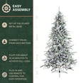thumbnail image 4 of Fraser Hill Farm 9 ft Flocked Mountain Pine Artificial Christmas Tree with Dual Multicolor & Warm White LED Lights, FFMP090-6SN, 4 of 19