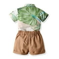 thumbnail image 7 of Toddler Baby Boy Shorts Sets Hawaiian Outfit Kid Tropical Floral Short Sleeve Shirt Top and Shorts Suits Summer Outfit for Boys, 7 of 7