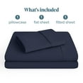 thumbnail image 3 of Bare Home Premium 1800 Collection 3-Piece Bed Sheet Set, Twin, Midnight Blue, 3 of 11