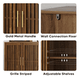thumbnail image 6 of Tcbosik 2-Door Storage Cabinet, 31.5 inch Small Accent Cabinet with Adjustable Shelf, Modern Buffet Sideboard, Cupboard for Kitchen, Dining Room, Living Room, Easy Assembly, Walnut, 6 of 7
