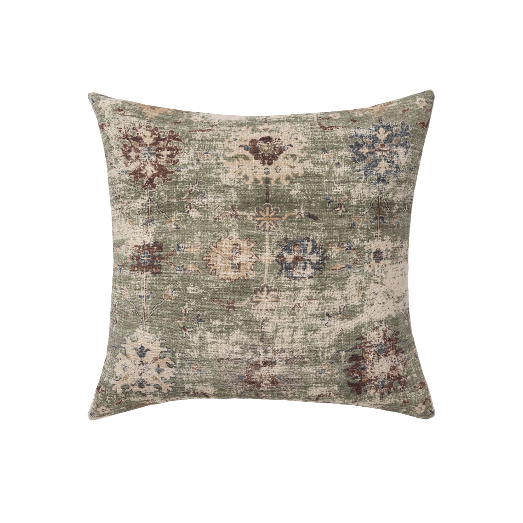 Harlow Hill Charleston 18" x 18" Sage Green Floral Polyester Adult Decorative Throw Pillow Cover