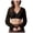 Black, variant on Women's Long Sleeve Wing Crop Tops Casual Chiffon Solid Color Shirt Beach Cover Ups White,L