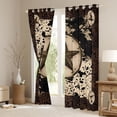 thumbnail image 4 of Homewish Vintage Texas Stars Black Out Curtains, Fashion Leopard Cheetah Print Curtains Pack of 2 (42x63 Each), Bohemian Rustic Bedroom Curtains, Curtains and Drapes Decor, 4 of 7