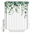 thumbnail image 2 of Eucalyptus&nbsp;Leaves Waterproof Fabric Shower Curtain, Spring Botanical Leaf Branch Vines Shower Curtain for Bathroom Curtains Bathtubs Hotel Washable Shower Curtains with 12 Hooks Stall 54x78in, 2 of 6