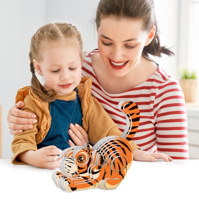 Rompecabezas de papel 3D, rompecabezas de ensamblaje DIY de animales, regalos de Navidad para amantes de los animales