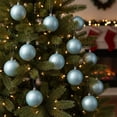 thumbnail image 3 of Northlight 12ct Shatterproof Matte Christmas Ball Ornament Set 4" - Blue, 3 of 4