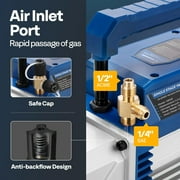 SPECSTAR 110V 1/3 HP 4.5CFM Single Stage HVAC Vacuum Pump and 4 Way AC Manifold Gauge Set Kit with Leak Detector 5ft Hoses for R134a R12 R22 R502 R410a Air Conditioning Refrigeration Recharging