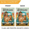 thumbnail image 3 of Welcome Fall Dog Cat Decorative House Flag, Autumn Truck Golden Retriever Puppy Kitty Kitten Home Yard Garden Outdoor Decor, Thanksgiving Pumpkin Farmhouse Large Outside Decoration 28 x 40, 3 of 6