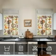 thumbnail image 4 of Fall Kitchen Curtains 36 Inch Short - 3 Panel Set, Autumn Harvest Print, Rod Pocket Window Treatment for Thanksgiving, Farmhouse, Cafe, Living Room - Machine Washable, 4 of 6