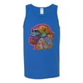 thumbnail image 3 of Colorful Neon Gorilla | Dean Russo Art Animal Lover Mens Tank Top, Royal, 3X-Large, 3 of 6