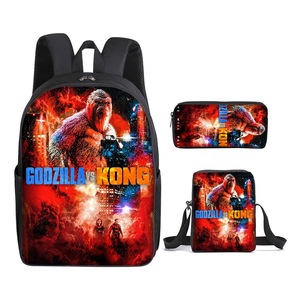 NEW - Godzilla Movie School Backpack with Small Pencil Bag