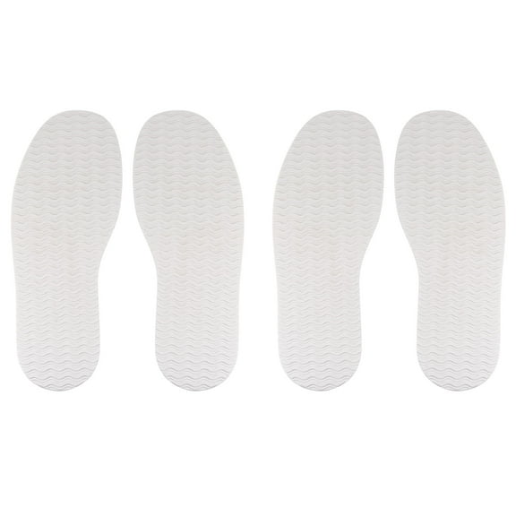 Uxcell 2Pair Shoe Rubber Full Sole Repair 4mm Thickness Replacement Bottom Non Slip for Leather Shoes, White