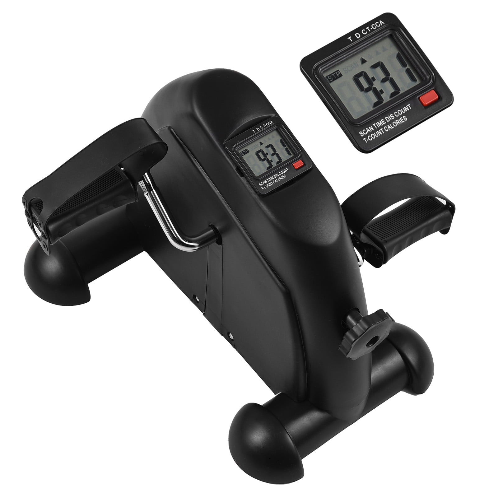 Eccomum Mini Exercise Bike, Under Desk Bike Pedal Exerciser Portable Foot Cycle Arm & Leg Peddler Machine with LCD Screen Displays