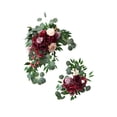 thumbnail image 3 of Arco de flores para boda Mornei, 2 unidades, guirnalda floral, fondo, flores artificiales, rojo y blanco, 3 of 8
