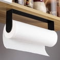 thumbnail image 6 of YIGII Black Paper Towel Holder Wall Mount - Under Cabinet Self Adhesive Paper Towel Rack for Kitchen, SUS-304 Stainless Steel, 6 of 7