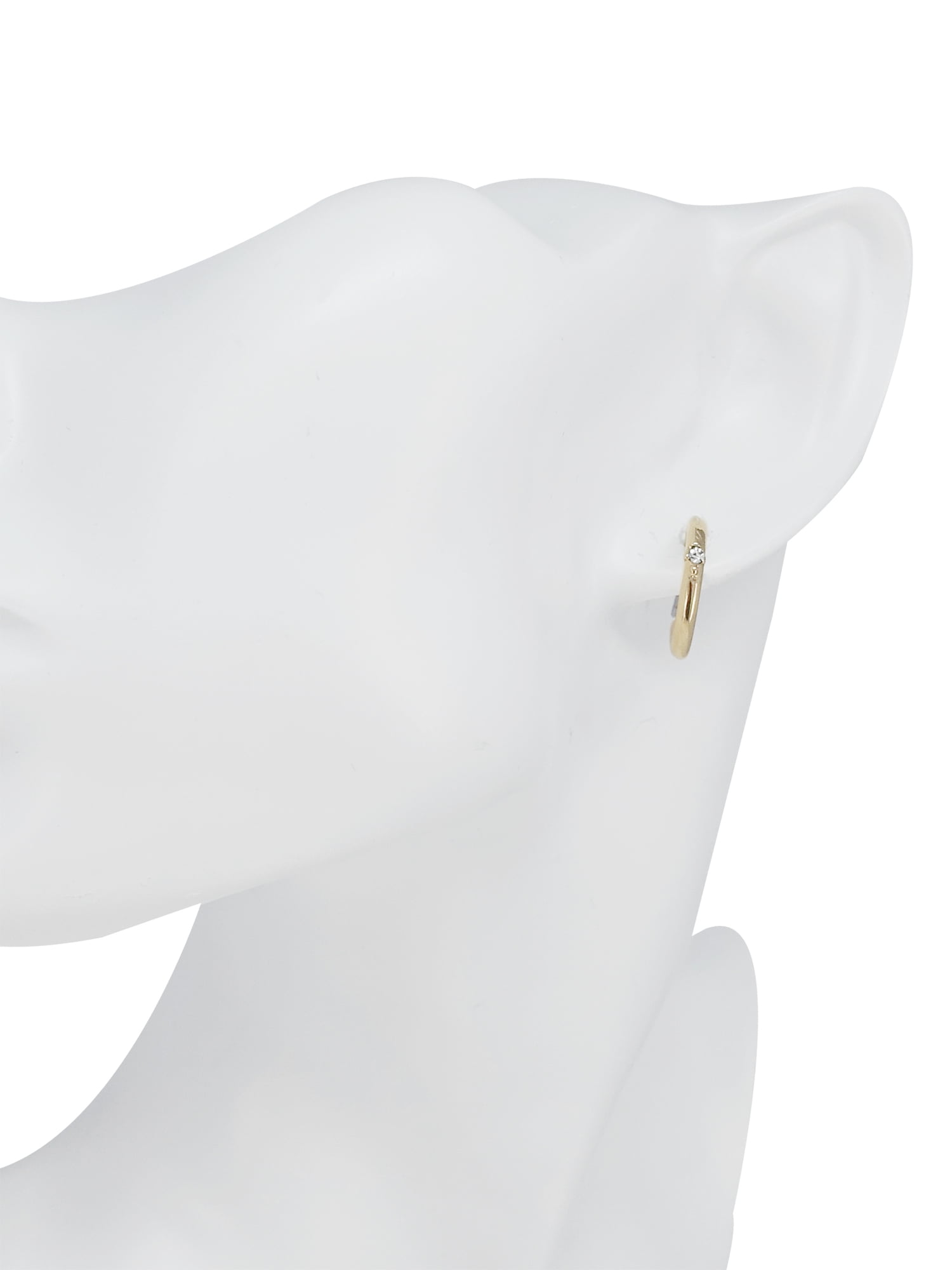 Time and Tru Women's Pearl with Glass stud and hoop Earring Set in Gold Plated