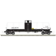Atlas HO Scale ACF 17,360-Gallon Tank Car GATX (White/Black Stripe) #36745