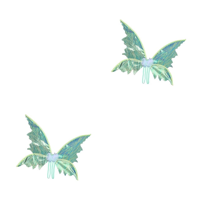 Sonducket Fairy Wing Fancy Dress Costume Dress Girls Festival Child up Prop 2piezas Verde