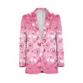 thumbnail image 5 of Uorisanigo Men's Sport Jacket Suit Casual Sport Coat Jackets One Button Blazer Jackets with Pockets Knit Casual Blazer Mens Valentines Jacket Suit, Pink Heart Valentines, Size XL, 5 of 6