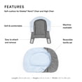 thumbnail image 2 of Cojín Stokke Nomi gris y azul reversible, lavable a máquina, 2 of 6