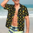 thumbnail image 5 of Picia Pineapple Gentle Cotton Regular Fit Short Sleeve Casual Hawaiian Shirt for Men-X-Large, 5 of 9