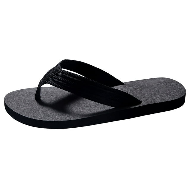 Men's Summer Casual Slippers Non- Outdoor Flip Flops Comfortable Breathable Sandals for Beach Wear Big Size Flat Bottom Design