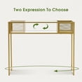 thumbnail image 5 of Ivinta Narrow Console Table with Storage, Modern Sofa Table with Glass Shelves, Long Entryway Table, 5 of 8
