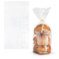 2000 Pack Clear Plastic Bread Bags 4" x 2" x 8" Poly Gusseted Bags 0.65 mil