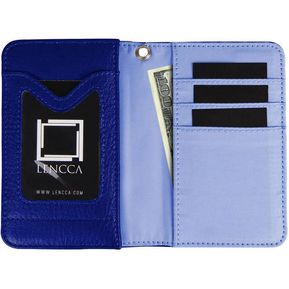 LENCCA Kymira Women's Universal Protection Wallet Case with Wristlet Strap, Fits Phones up to 4.5", 4.7"