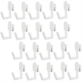thumbnail image 1 of 24Pcs Hooks J Shape Hook Peg Board Tool Organizer Accessories, White, 1 of 7