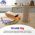 thumbnail image 5 of MT Products Brown Wine Bags 5.25" x 3.25" x 13.13" - Disposable Paper Bags with Handle - Pack of 12, 5 of 9