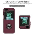 thumbnail image 2 of Allytech Galaxy Z Flip 6 Case With Ring Holder Stand Shockproof Protective Anti-Scratch Hybrid Case Cover for Samsung Galaxy Z Flip 6 - Winered, 2 of 9