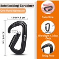 thumbnail image 2 of Juego de Mosquetones Favofit 12KN (1.2kN) con Cierre Giratorio 8 cm, Paquete de 4, 2 of 8