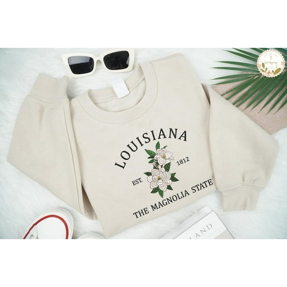 Embroidered Louisiana 1812 State Sweatshirt
