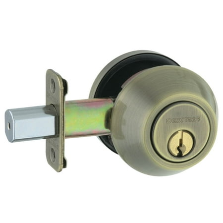 Schlage Jd62v609 Antique Brass Double Cylinder Deadbolt Walmart Com