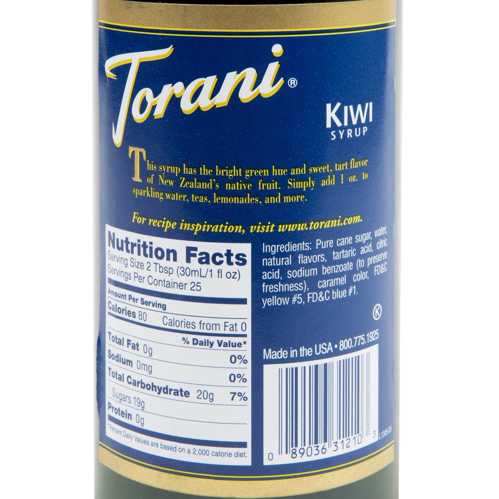 Torani Kiwi Flavoring Syrup, 25.4 fl oz