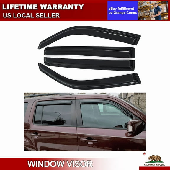 Fits 09-15 Honda Pilot Window Visors Rain Sun Guard Vent 4Pc Set