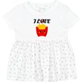 thumbnail image 3 of Inktastic Fry Lover I Love French Fries Girls Baby Dress, 3 of 5