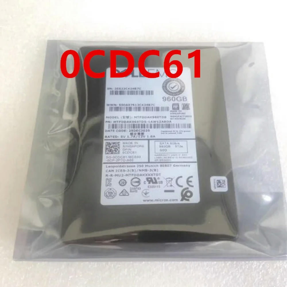 FOR Solid State Drive For 960GB 2.5 SATA SSD For 0CDC61 CDC61 MTFDDAK960TDS