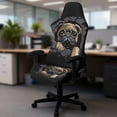 thumbnail image 3 of Garronmavis Pug Gaming Chair Cover Stretchable Office Computer Seat Slipcover Removable Machine Washable Armchair Slipcovers for Esports Enthusiasts Men Game Room Decor, 3 of 7